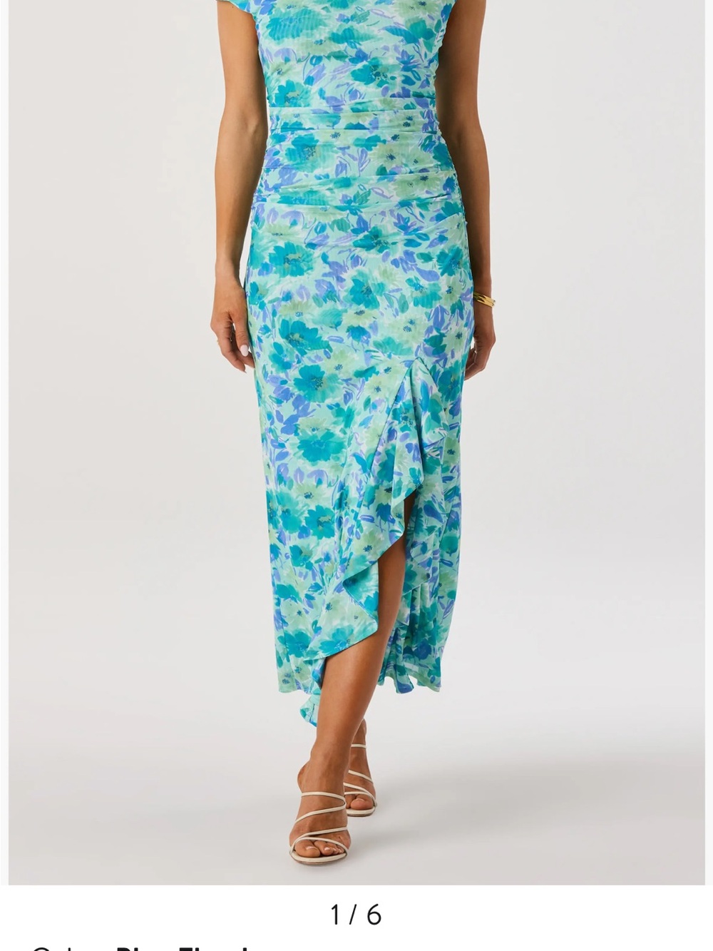 Ruched One Shoulder Maxi Dress